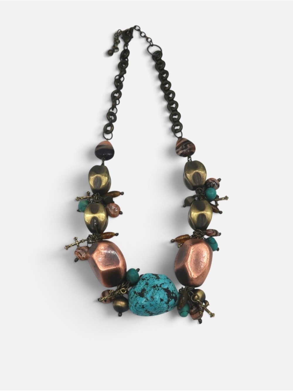 Artisan Old Tibetan Turquoise Collector Necklace